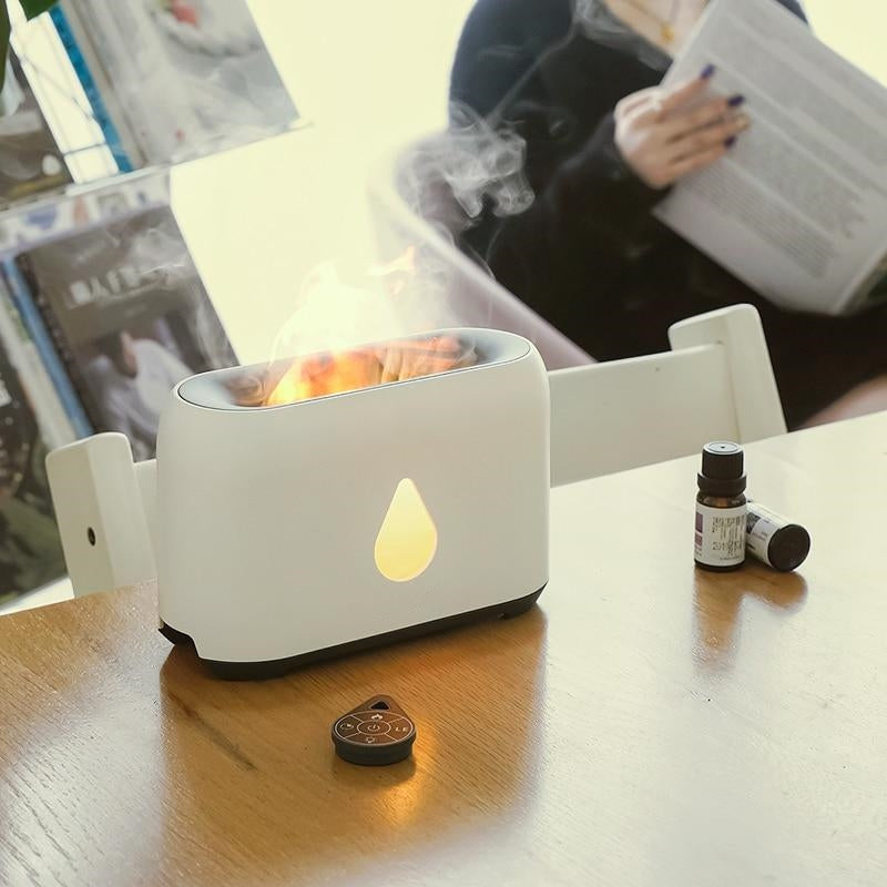 Remote Control USB Flame Aromatherapy Humidifier - Image 2