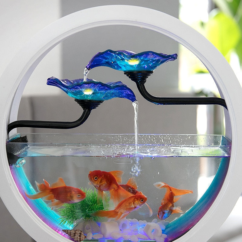 Indoor Mini Creative LED Aquarium Humidifier - Image 2