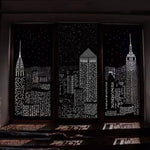 Unique City View Polyester Blackout Curtains