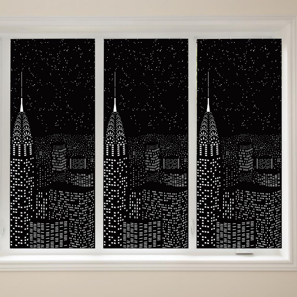 Unique City View Polyester Blackout Curtains