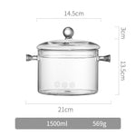 Transparent Glass Heat-Resistant Soup Pot