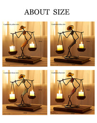 Nordic Abstract Character Metal Candle Holder - Image 7
