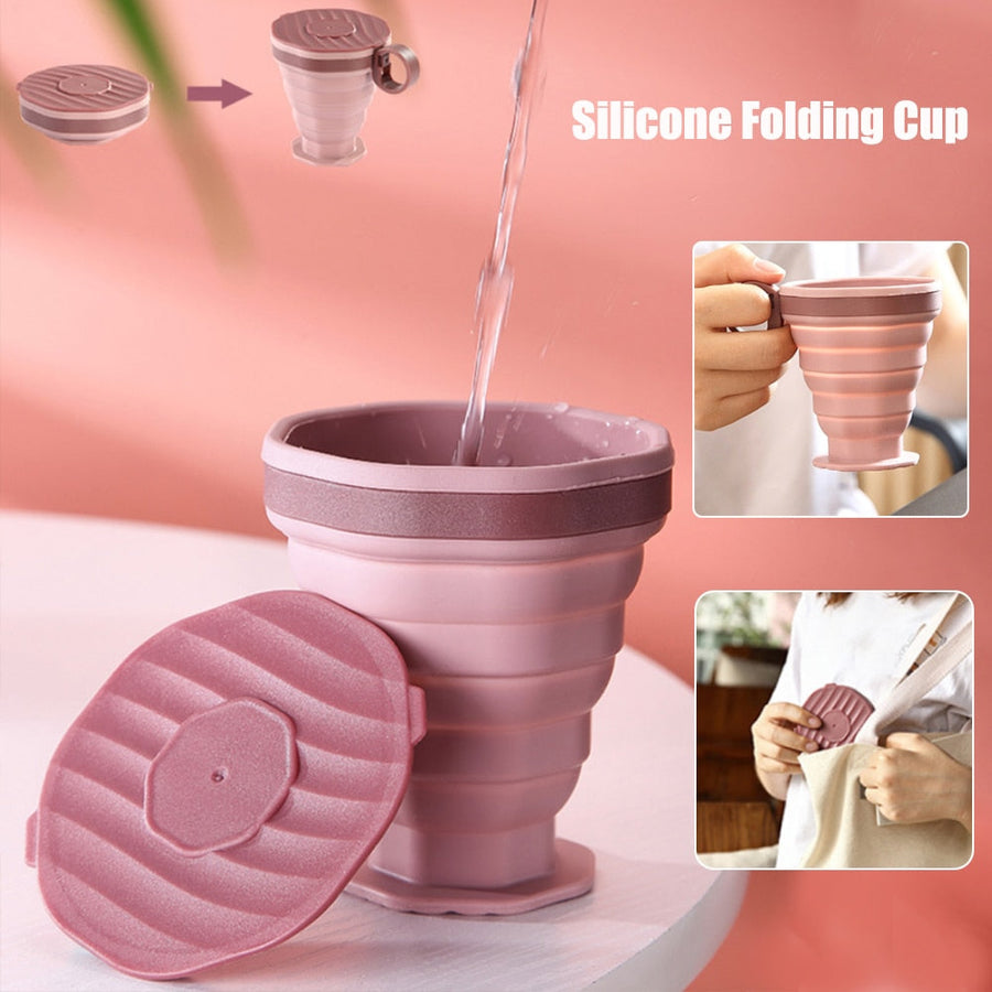 Folding Telescopic Silicone Mug - Image 2