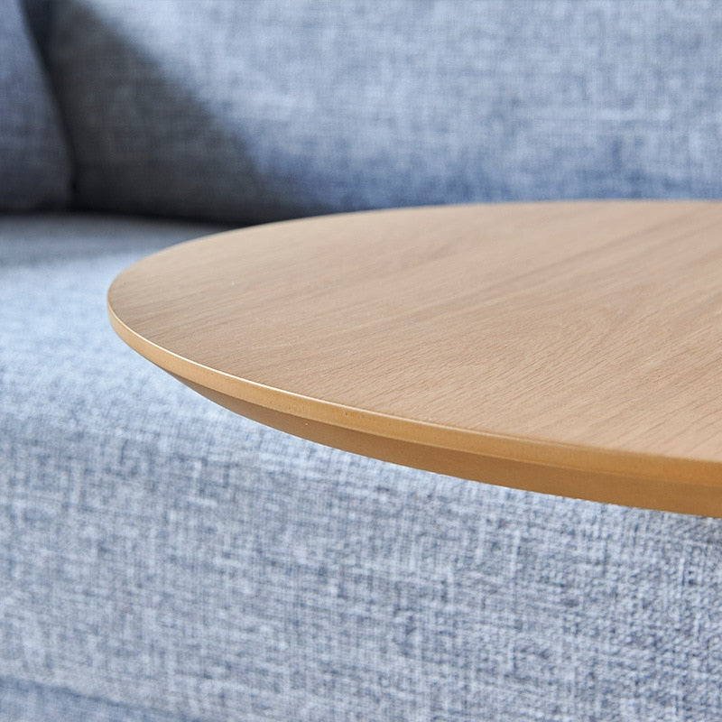 Elegant Wooden Sofa Side Round Desk - Image 6