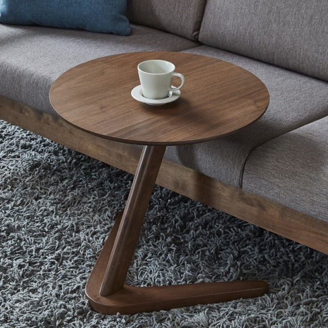 Elegant Wooden Sofa Side Round Desk - Image 7