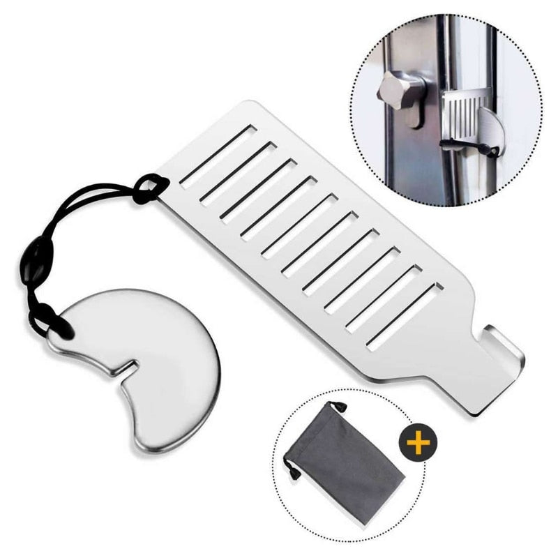 Stainless Steel Anti-theft Door Stopper Lock - Image 5