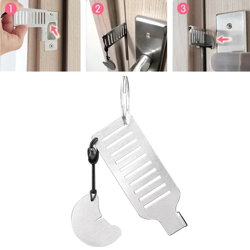 Stainless Steel Anti-theft Door Stopper Lock - Image 1