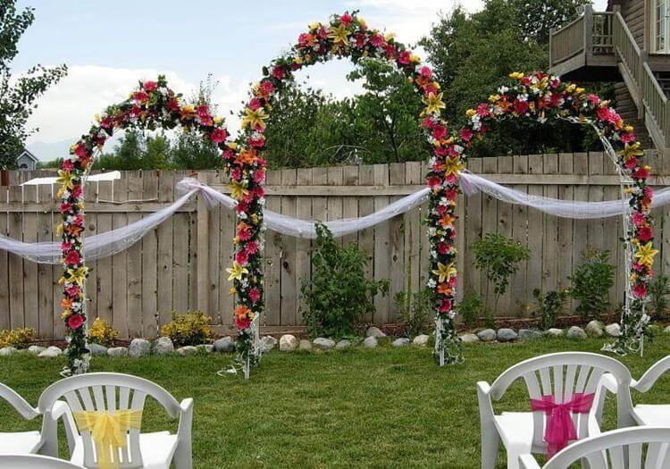 Wedding Decoration Party Props White Metal Wedding Arch - Image 2