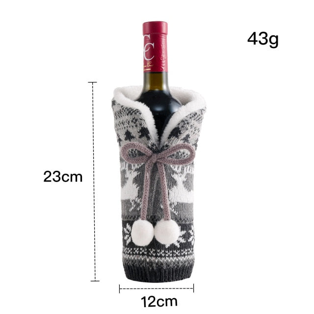 Knitted Christmas Bottle Cover - Image 5