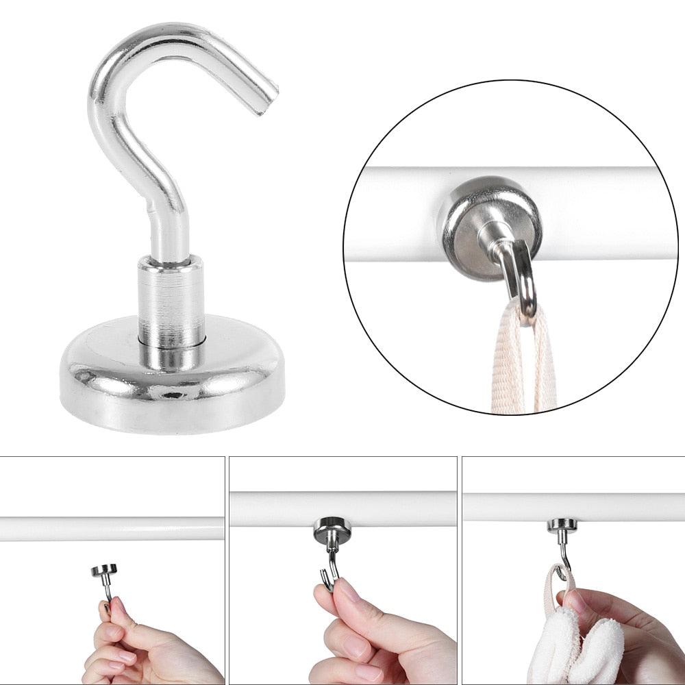 4Pcs Strong Magnetic Hooks