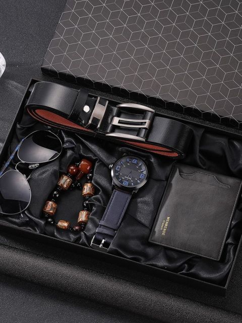 Elegant Men's Luxury Leather Gift Set