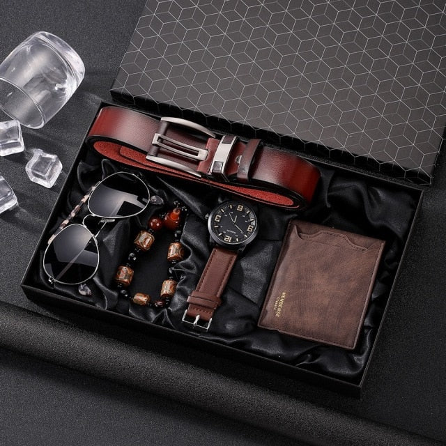Elegant Men's Luxury Leather Gift Set - Image 13