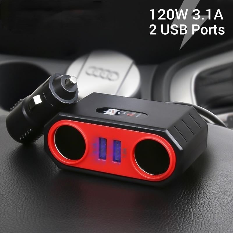 Dual USB Port Car Power Adapter - Image 0