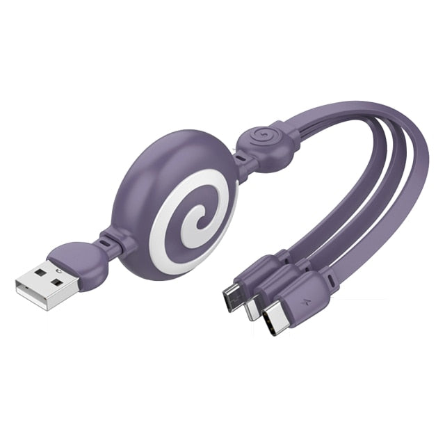 3in1 Retractable Universal Phone Charging Cable - Image 6