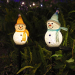 Outdoor LED Solar Snowman Light