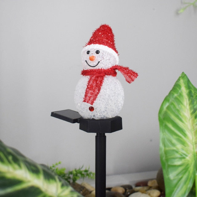 Outdoor LED Solar Snowman Light - Image 4