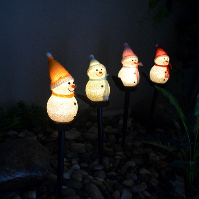 Outdoor LED Solar Snowman Light - Image 3