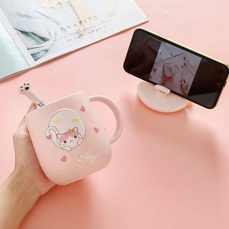 Cute Cartoon Kitty Mug Set - Image 0