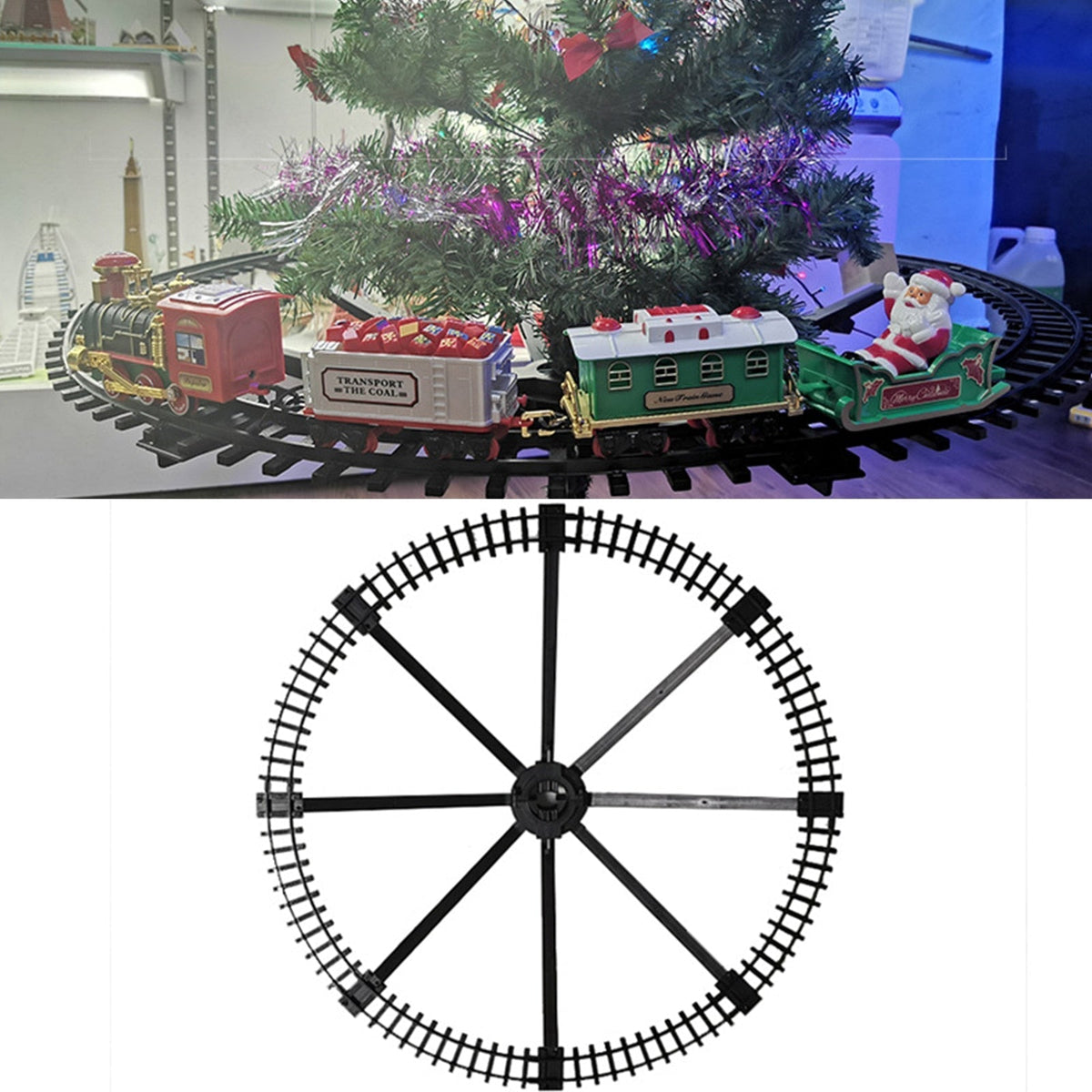 Christmas Tree Toy Train Set