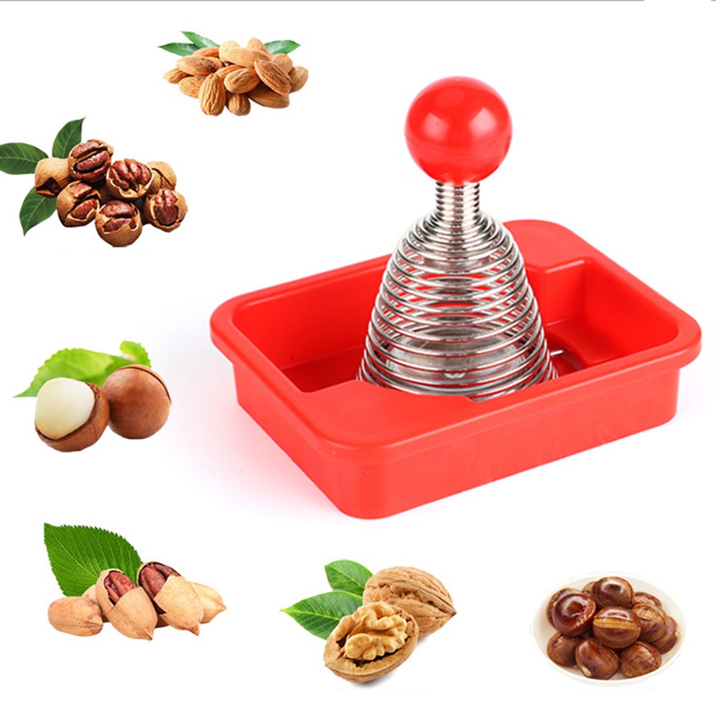 Metal Spring Nut Cracker Gadget