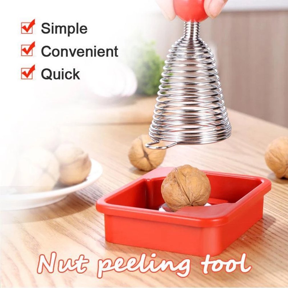 Metal Spring Nut Cracker Gadget