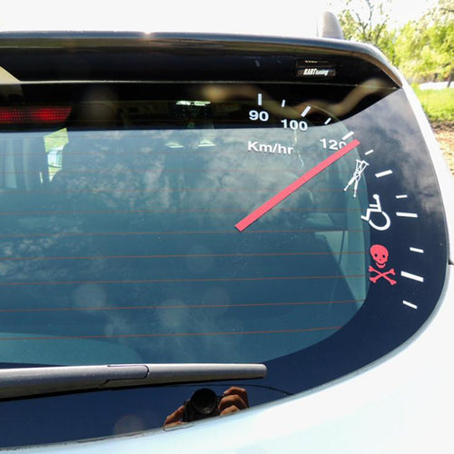 Speedometer Safe Warning Car Decal - Image 0