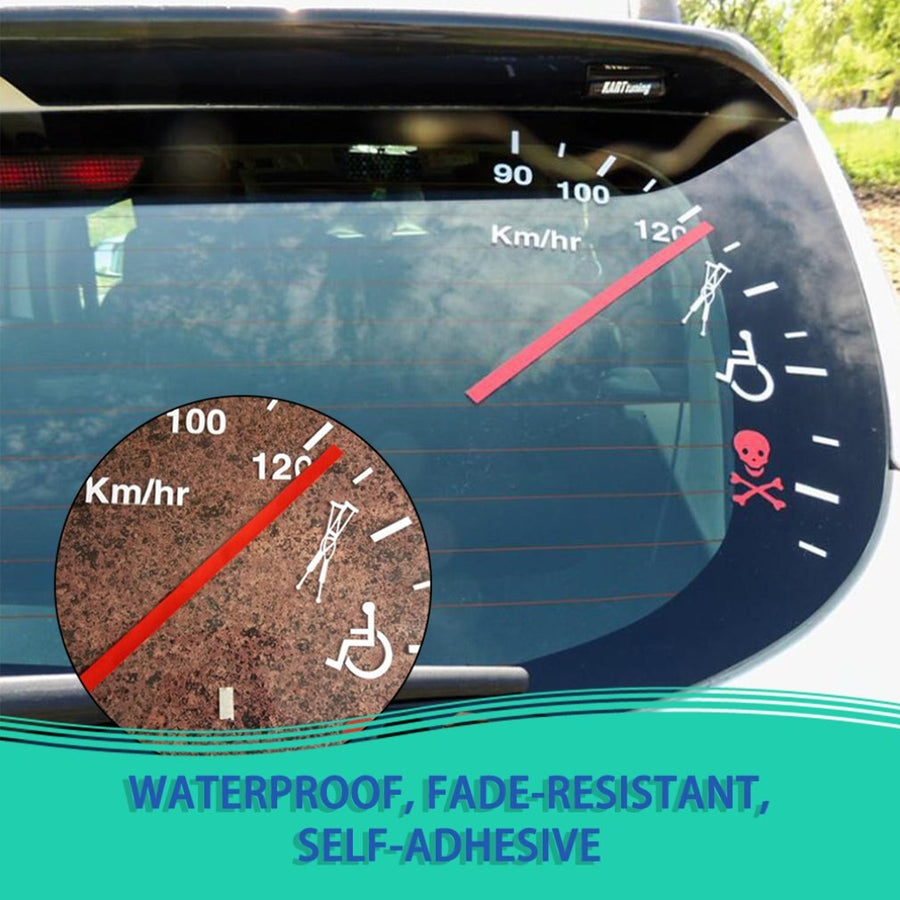 Speedometer Safe Warning Car Decal - Image 5