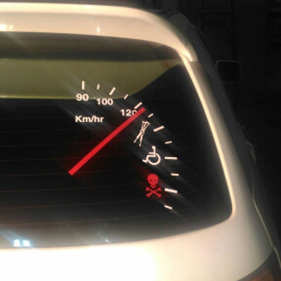 Speedometer Safe Warning Car Decal - Image 1