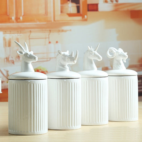 Creative Ceramic Animal Kitchen Storage Container - Image 0