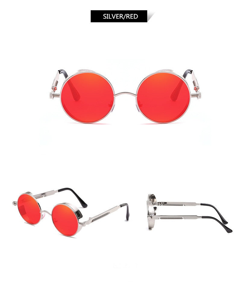 Creative Round Retro Round Metal Sunglasses - Image 11