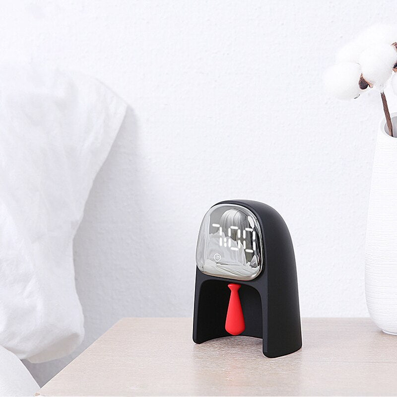 Creative LED Voice Control Gentleman Alarm Clock - Image 3