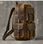 Large Capacity Leather Retro Men's Outdoor Backpack