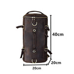 Vintage Leather Shoulder Men's Backpack