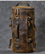 Vintage Leather Shoulder Men's Backpack