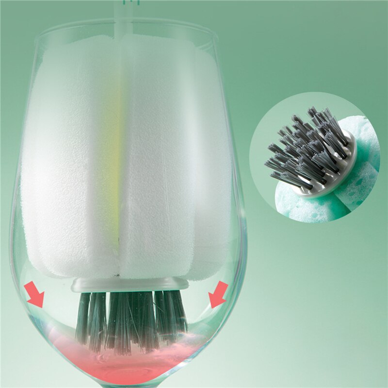 Rotating Long Handle Bottle Glass Cleaner - Image 3