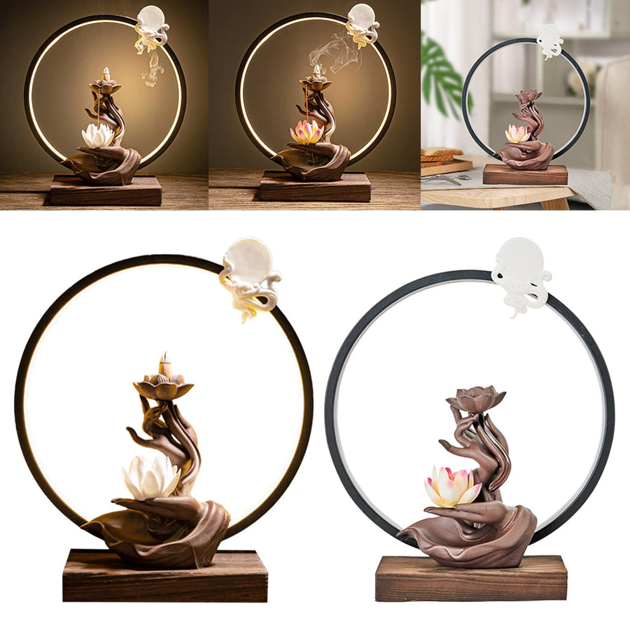 Ceramic Antique Backflow Waterfall Incense Burner - Image 9
