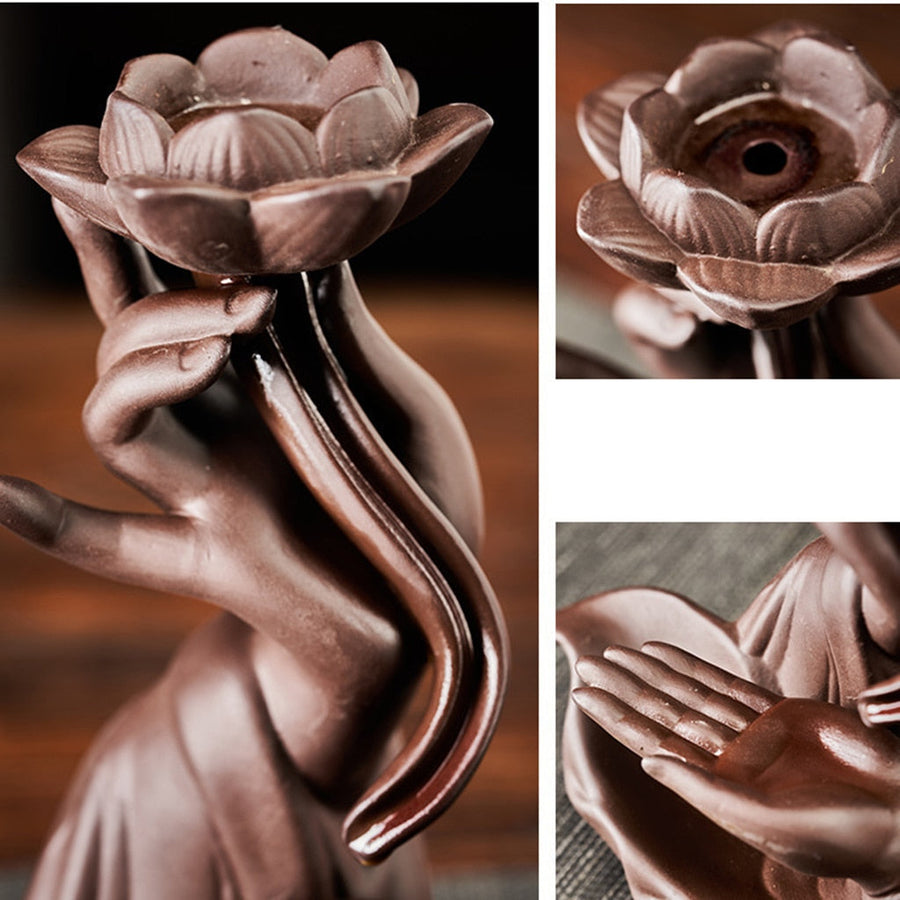 Ceramic Antique Backflow Waterfall Incense Burner - Image 7