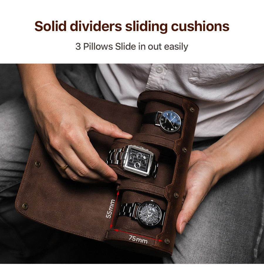 Luxury Leather Watch Holder Case - Image 3