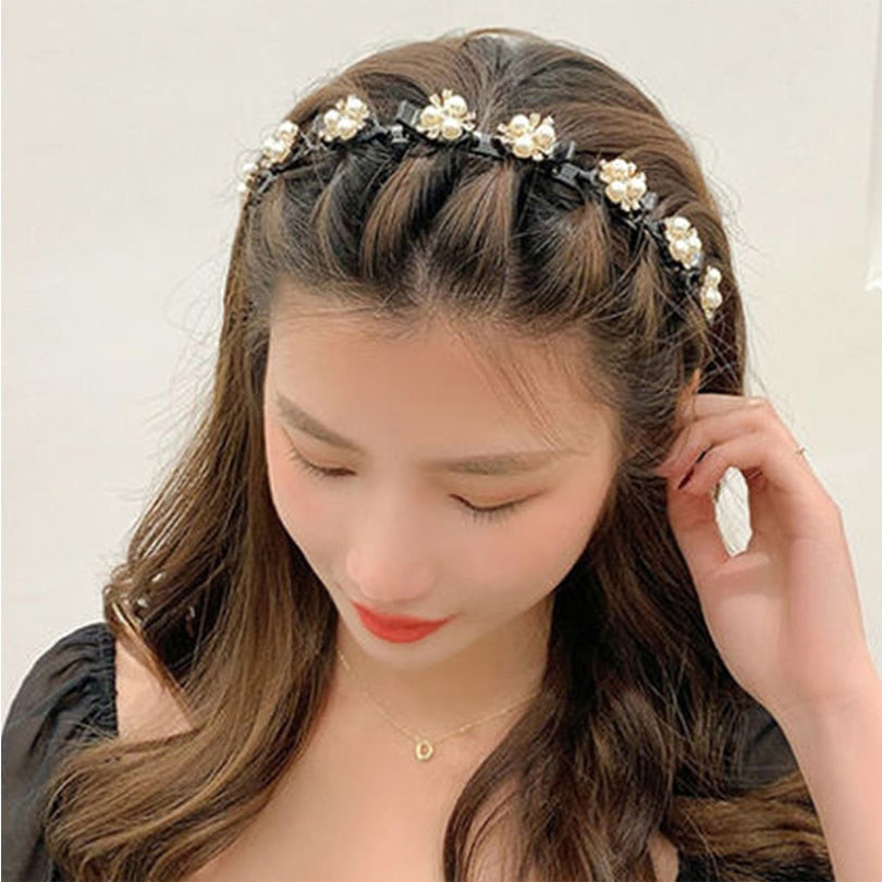 Double Bangs Butterfly Clip Headband - Image 2