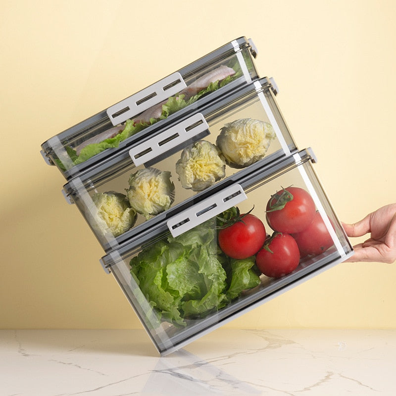 Transparent Refrigerator Thick Storage Organizer Box