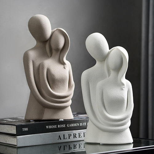 Nordic Abstract Thinker Resin Statue Sculpture - Image 0