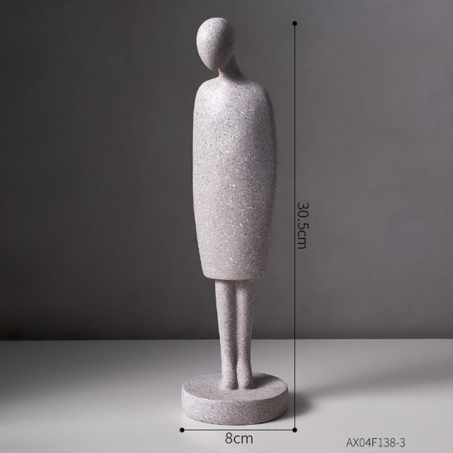 Nordic Abstract Thinker Resin Statue Sculpture - Image 12