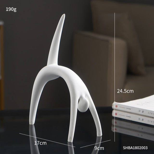 Nordic Abstract Thinker Resin Statue Sculpture - Image 9