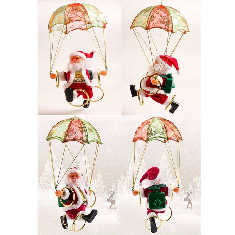 Electric Santa Claus Parachute Christmas Toy - Image 3