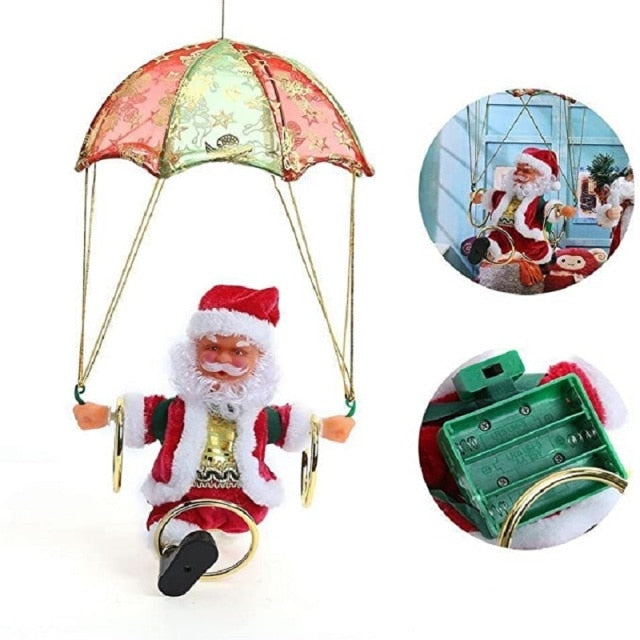 Electric Santa Claus Parachute Christmas Toy - Image 5