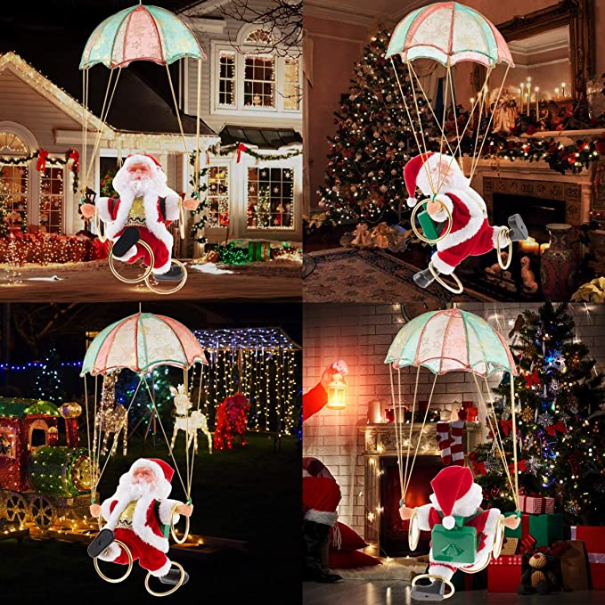 Electric Santa Claus Parachute Christmas Toy - Image 2