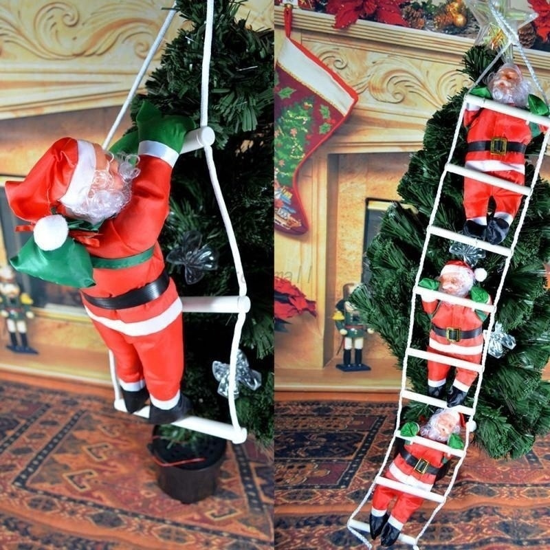 Christmas Santa Claus Doll Pendant Ladder - Image 0