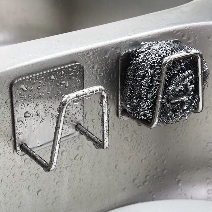 4pcs Stainless Steel Sink Sponge Holder - Image 1