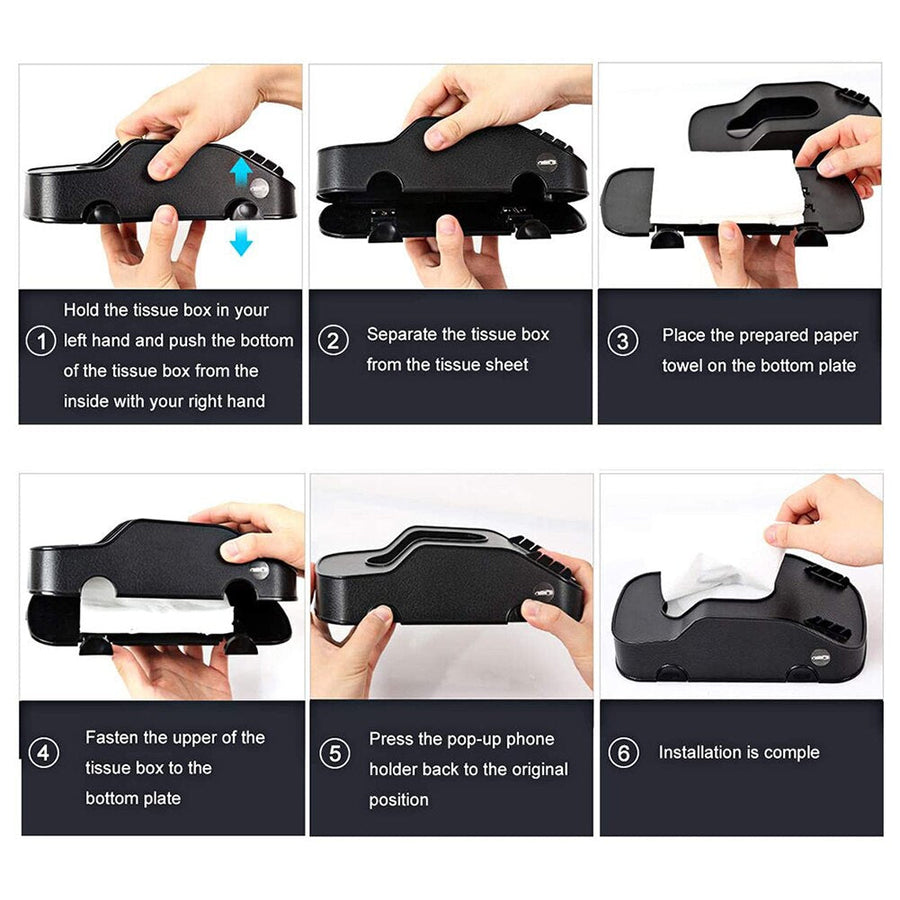 Car Dashboard Tissue Box Phone Holder - Image 7