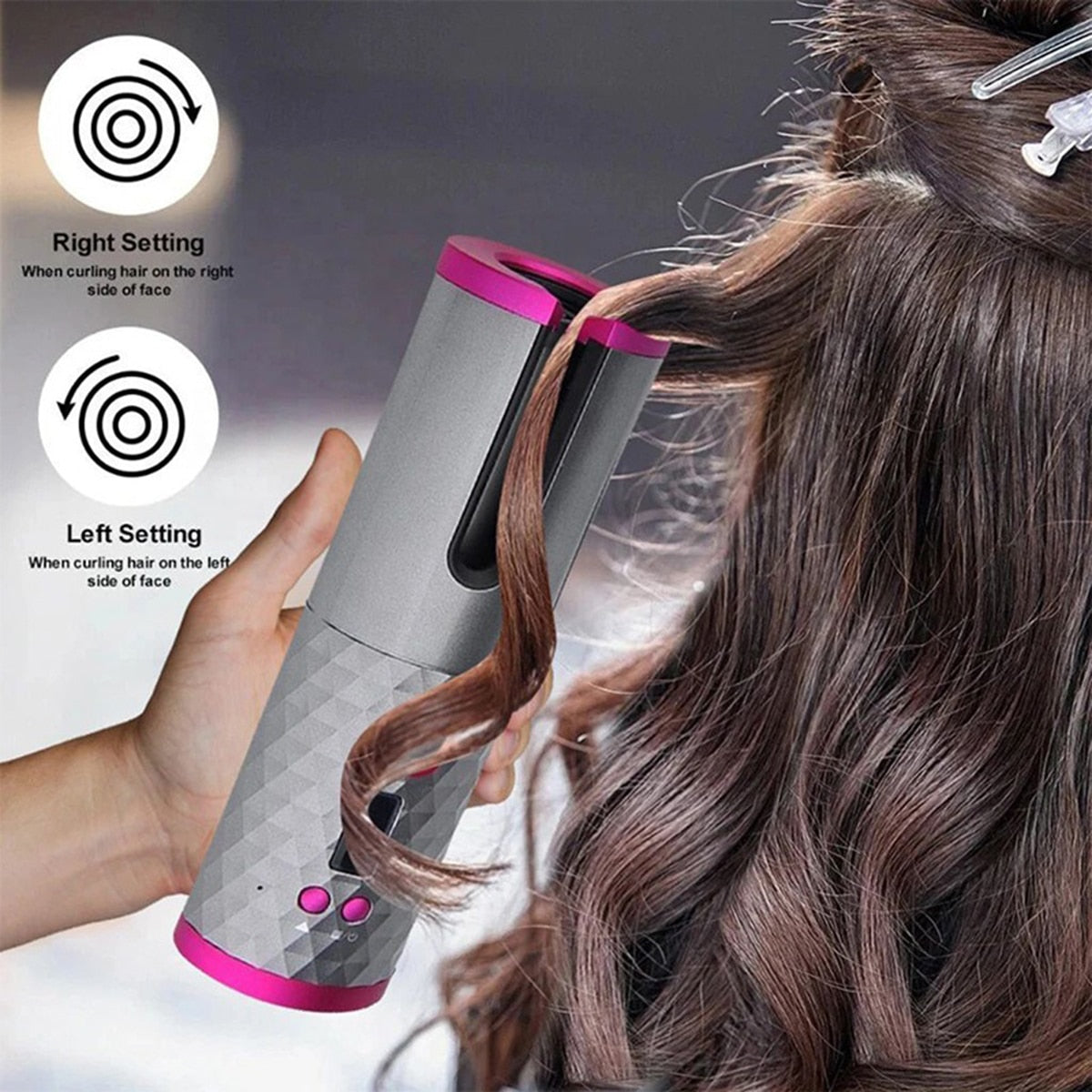 Wireless Automatic Ceramic Hair Curling Iron